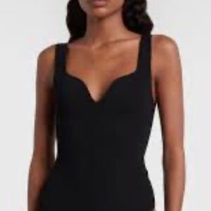 Mustard Seed Ribbed Black Top